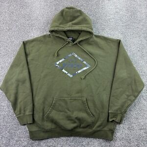 KUIU Hoodie Mens 3XL Olive Green Camo Diamond Graphic Sweatshirt Pullover